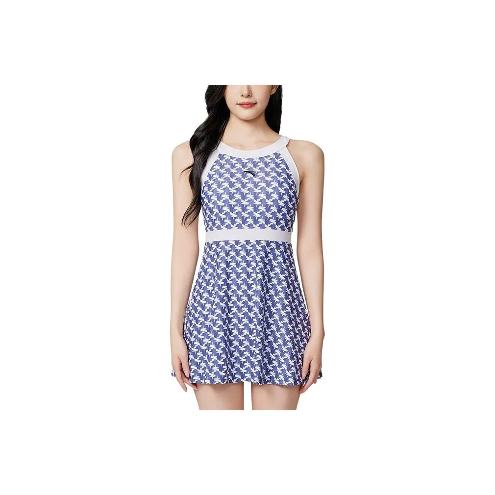 ANTA Ван-Пис Купальник Женские Чисто Белый Синий Белый Синий