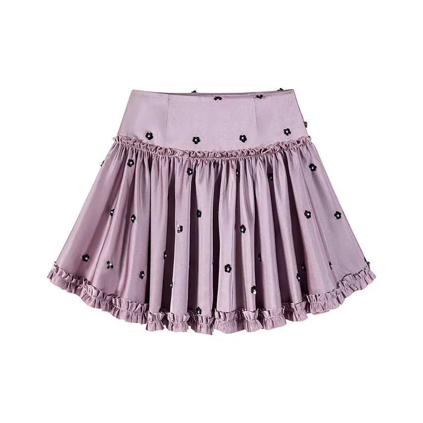 CARIEDO Повседневные короткие юбки женские фиолетовые