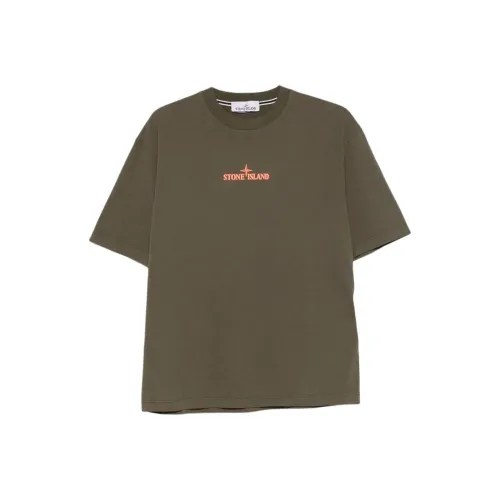 STONE ISLAND Мужские рубашки лесного зеленого цвета