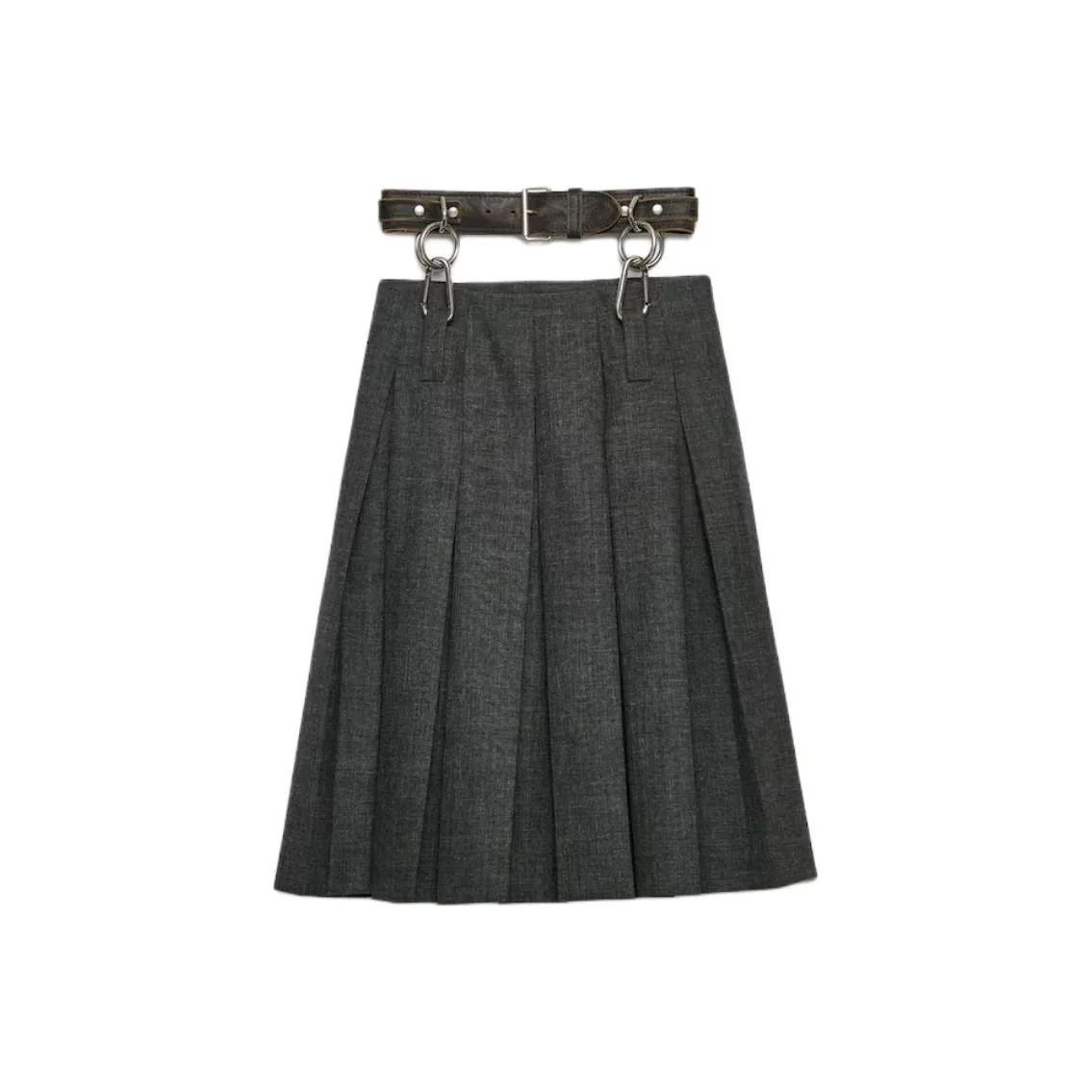 PRADA SS25 Spring Summer Women's Apparel Collection Casual Short Skirts Women's Gray