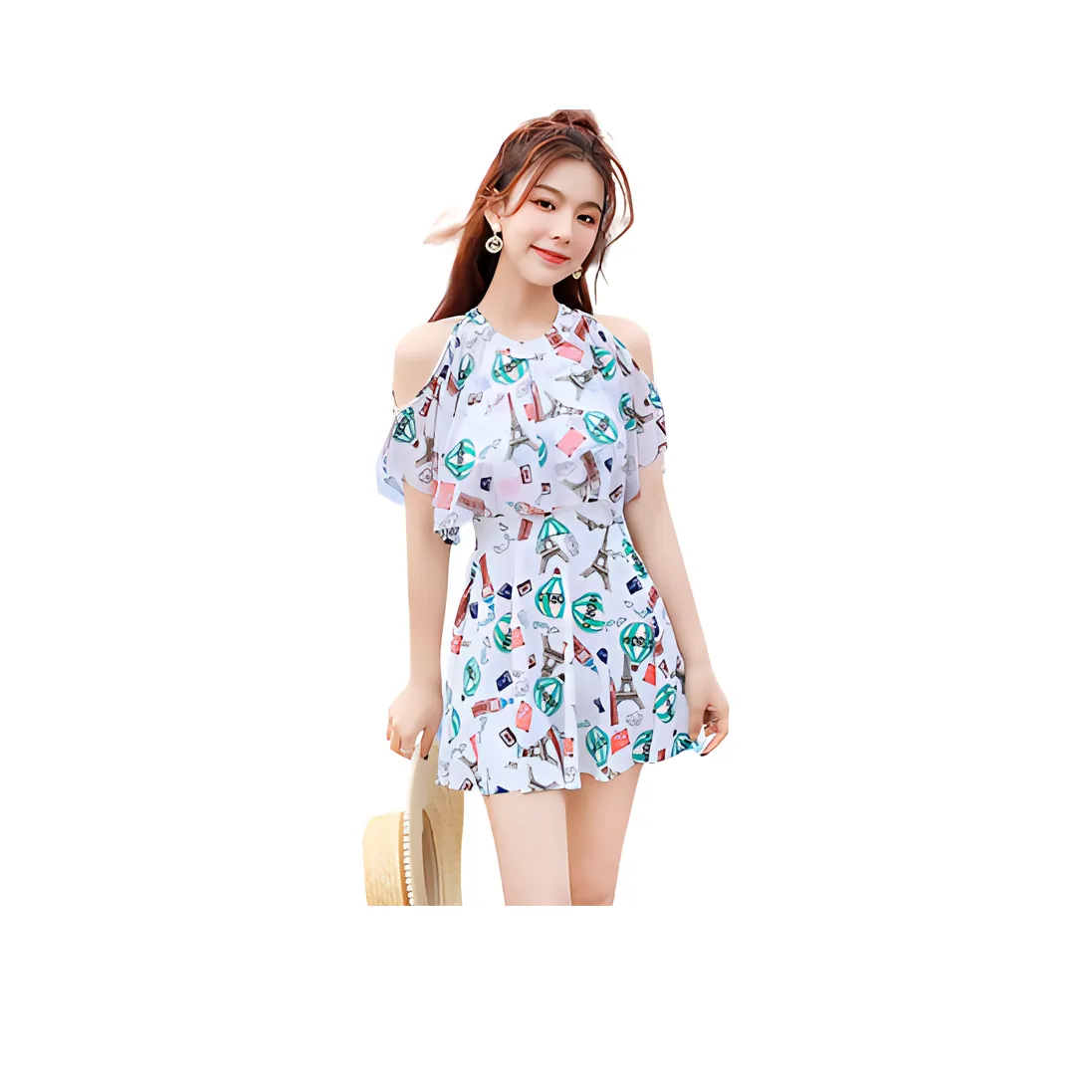 Youyou One-Piece Swimsuits Women's Ecru