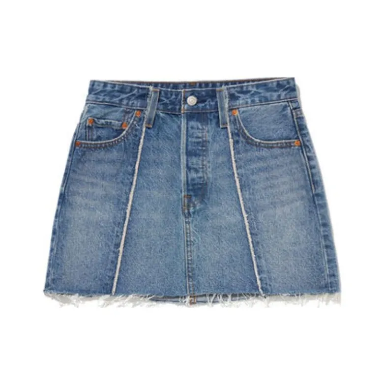 Levi's Джинсовые короткие юбки Женские Blue