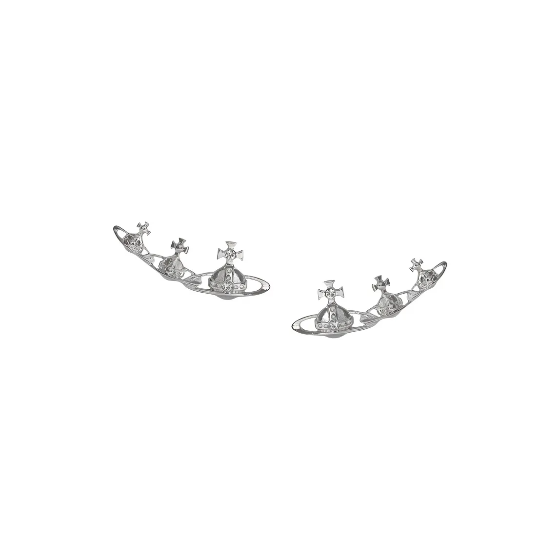Vivienne Westwood Brass Crystal Earrings Women's Silver