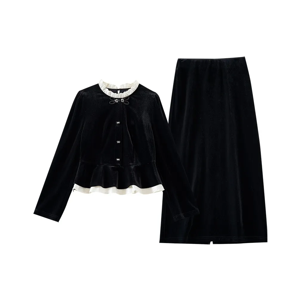 OUNIXUE Зимний комплект с юбкой для женщин