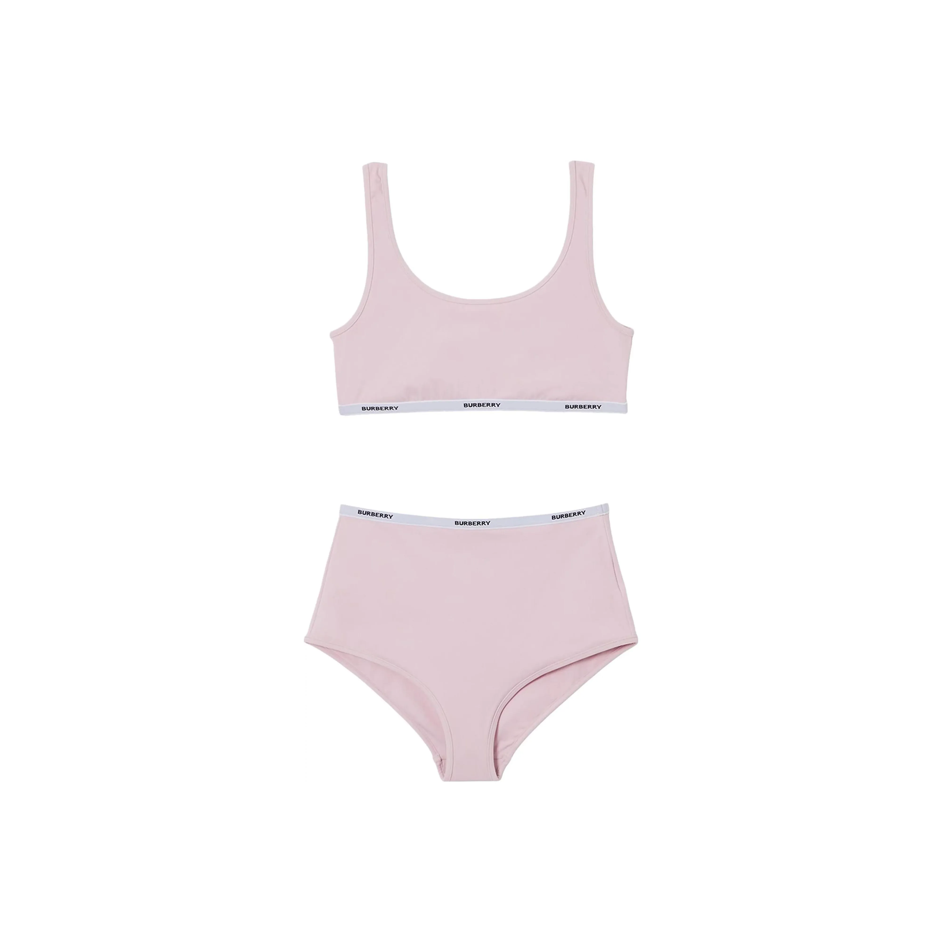 Burberry Tarnie Logo Tape Two Piece Swimsuit 'Orchid Pink'