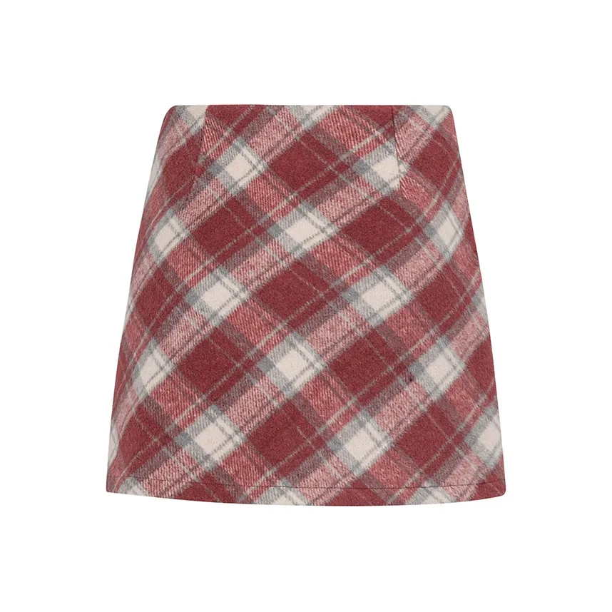 RIMUXINGHE Повседневные короткие юбки женские красные