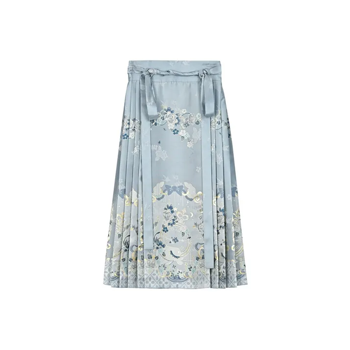 SNBL Повседневный Длинный Юбка Женские Синий