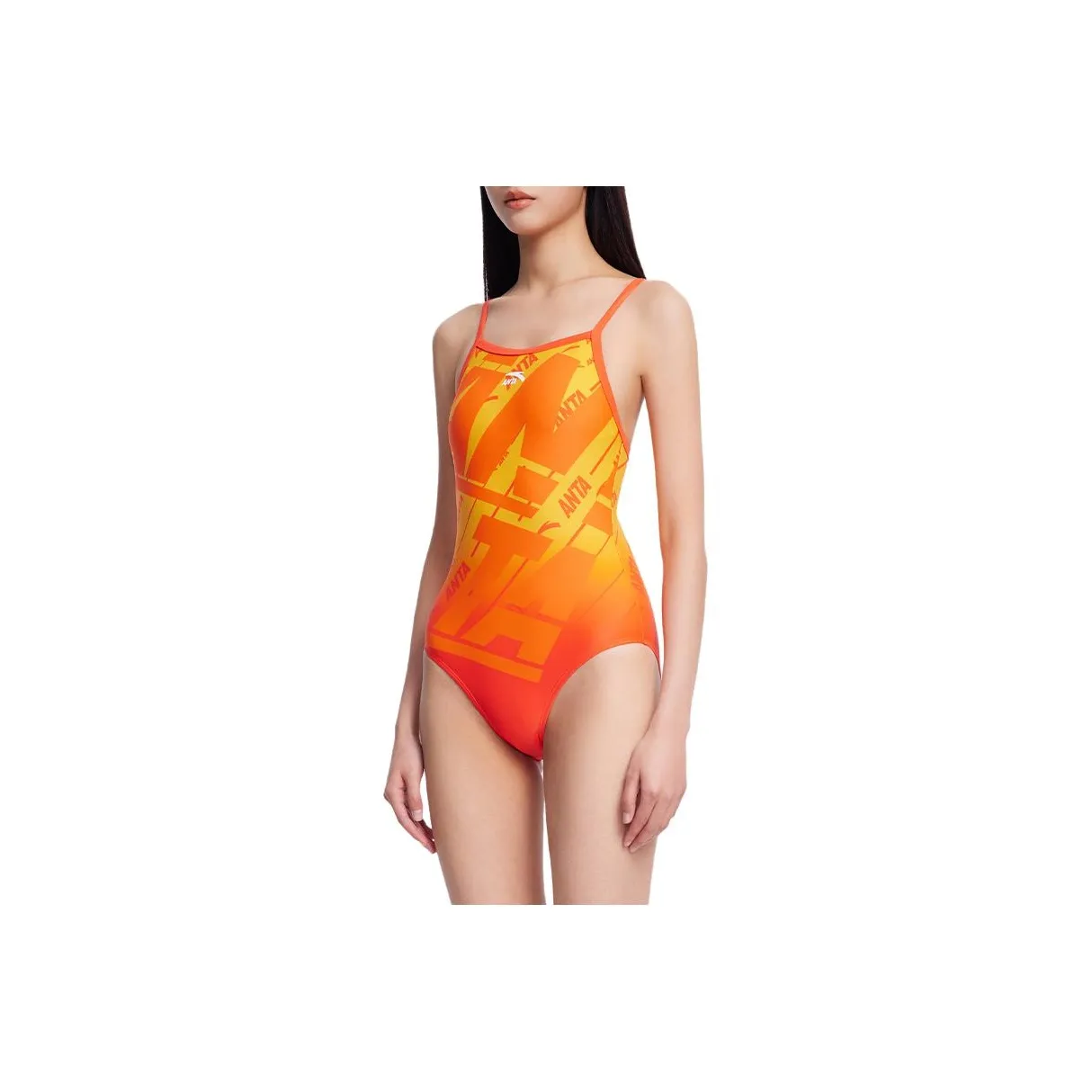 Anta One piece Swimsuit Women's National Orange/Light Orange