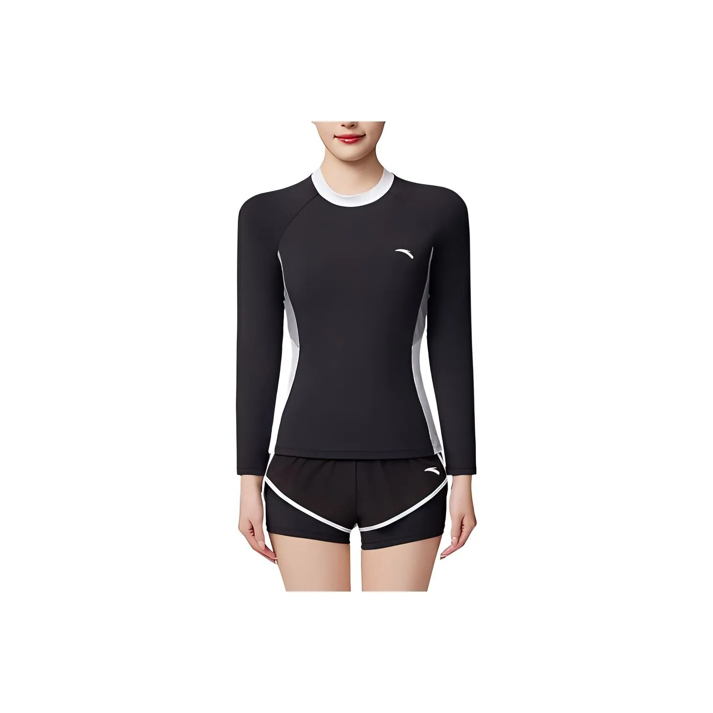 ANTA Двухкомпонентный купальник Женская базовая серия Черный