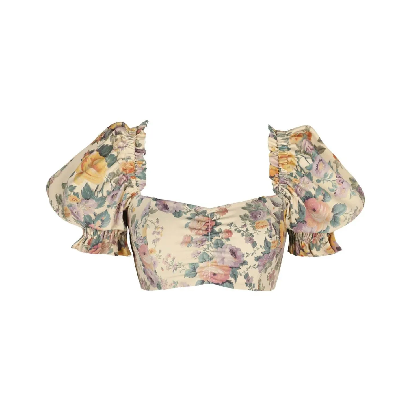 Selkie Collection SS24 Bikini Women's Golden With Romantic Rose Print
