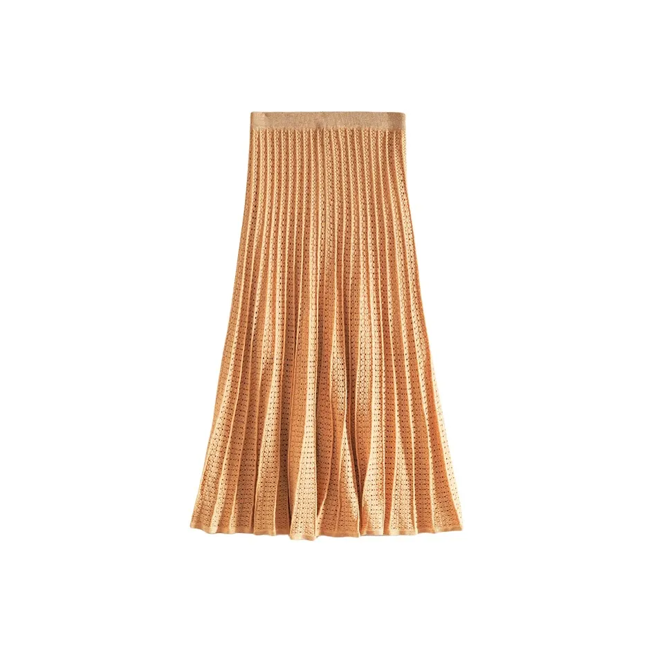 Sandro Повседневный Длинный Юбка Женские Золото