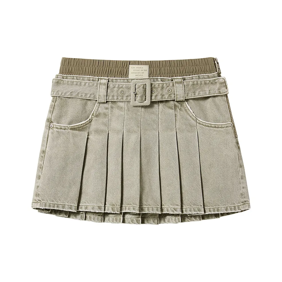 Miss Sixty Denim Short Skirts Women's Gray Green