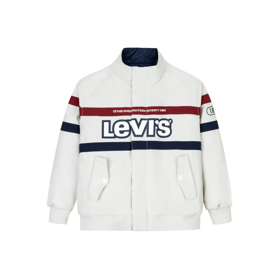 Levi's Хлопковый пуховик Конфеты белые Подростки