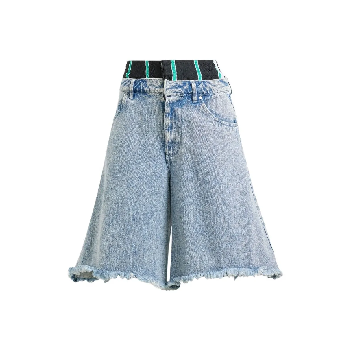 Adidas Originals Kseniaschnaider Track Pants Boxer Denim Shorts Women
s Light Gray Blue