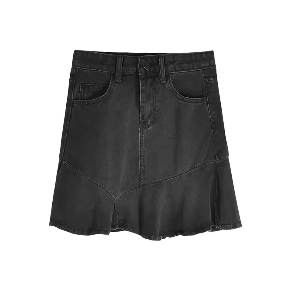 MM Джинсовые короткие юбки Женские Черный