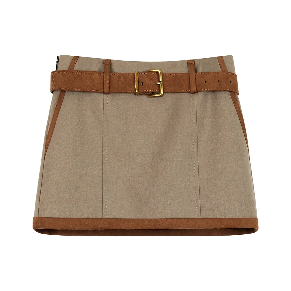 NancyCavally Повседневные короткие юбки женские хаки