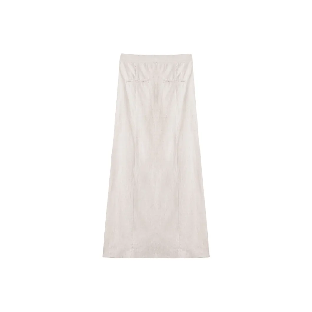 THE SEA LIFE Casual Long Skirt Women's White Dew