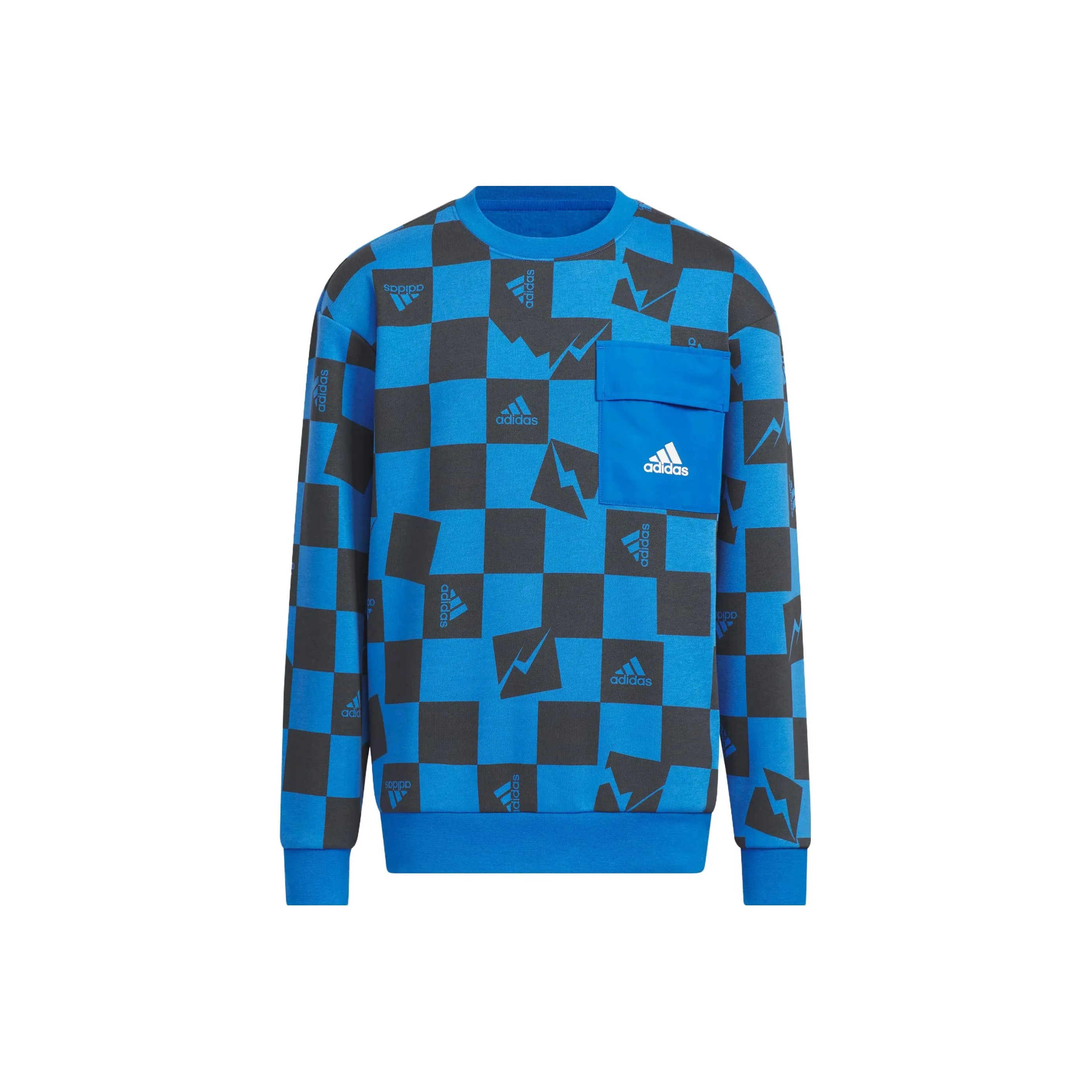 Adidas Свитшот Авиационный Синий Подростки