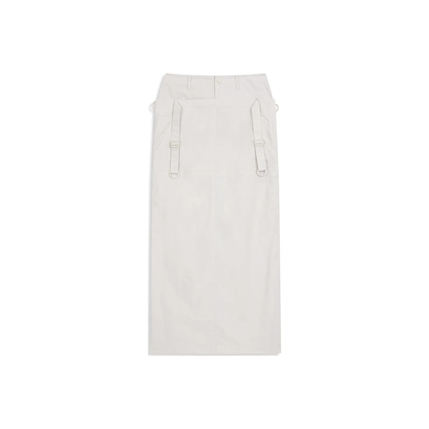 OPEN YY Ремень Отделение Maxi Юбка Повседневный Длинный Юбка Женская Серый Серый