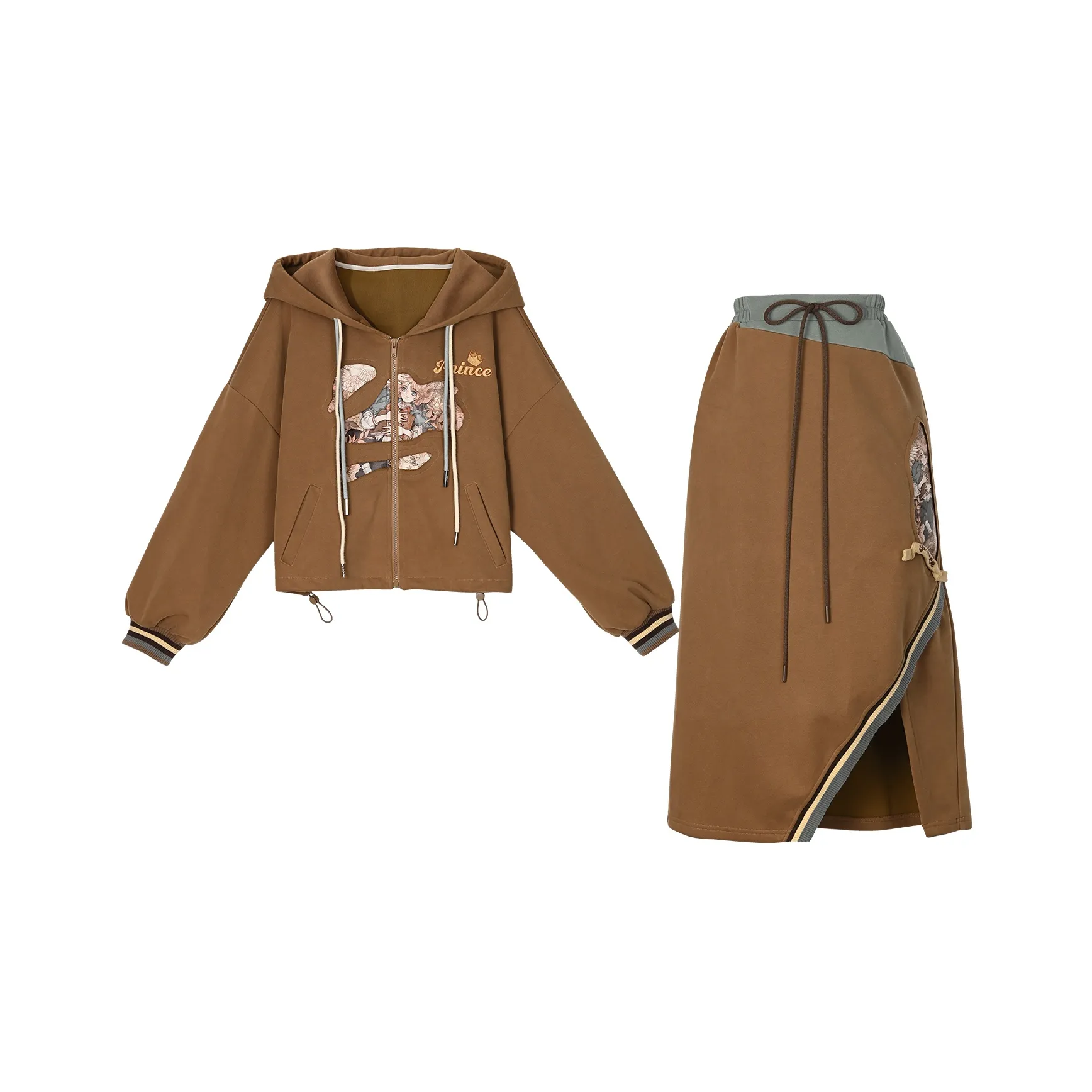 SNBL Толстовка + Юбка Женские Комплекты с Юбкой