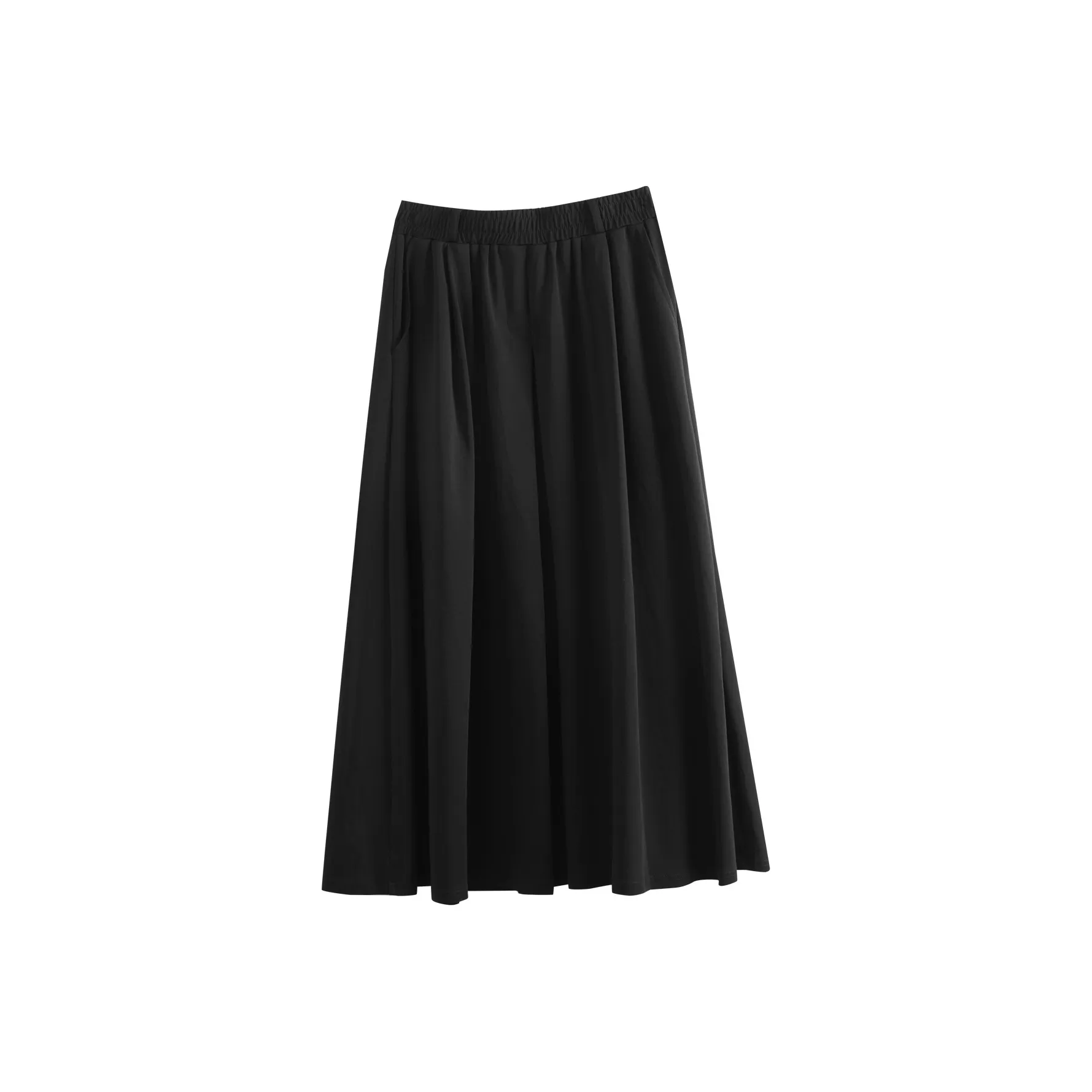 Olrain Повседневный Длинный Юбка Женская Черная