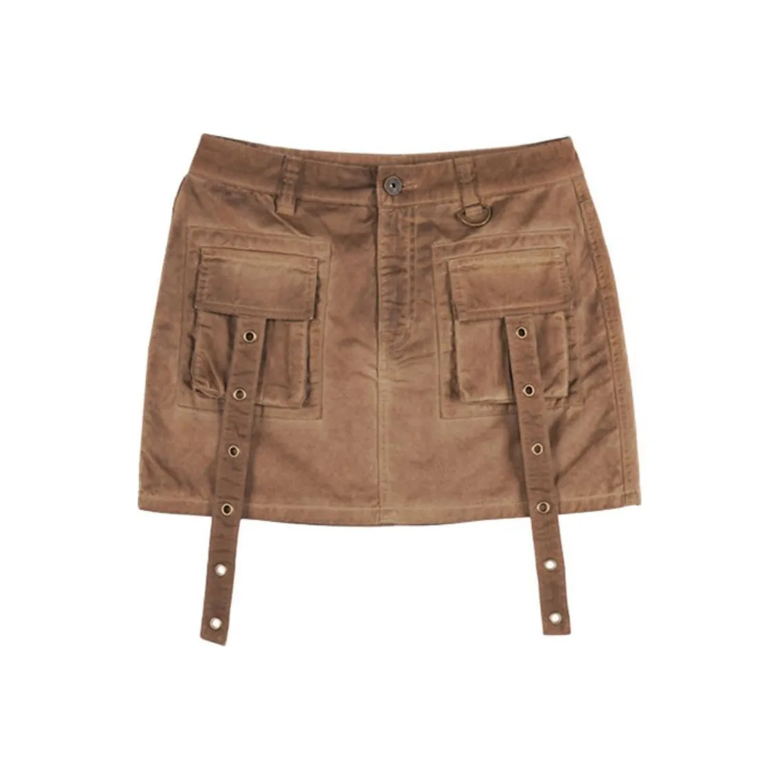 A21 Карго Юбка Короткая Женская Темно-хаки