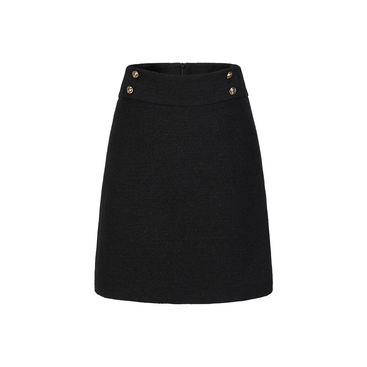 JZ. ANNAKRO Повседневные короткие юбки Женские Без рисунка Черный