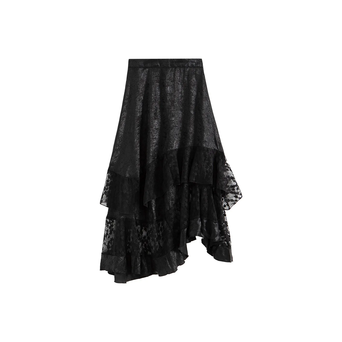 AHDO Черная Женская Повседневная Длинная Юбка