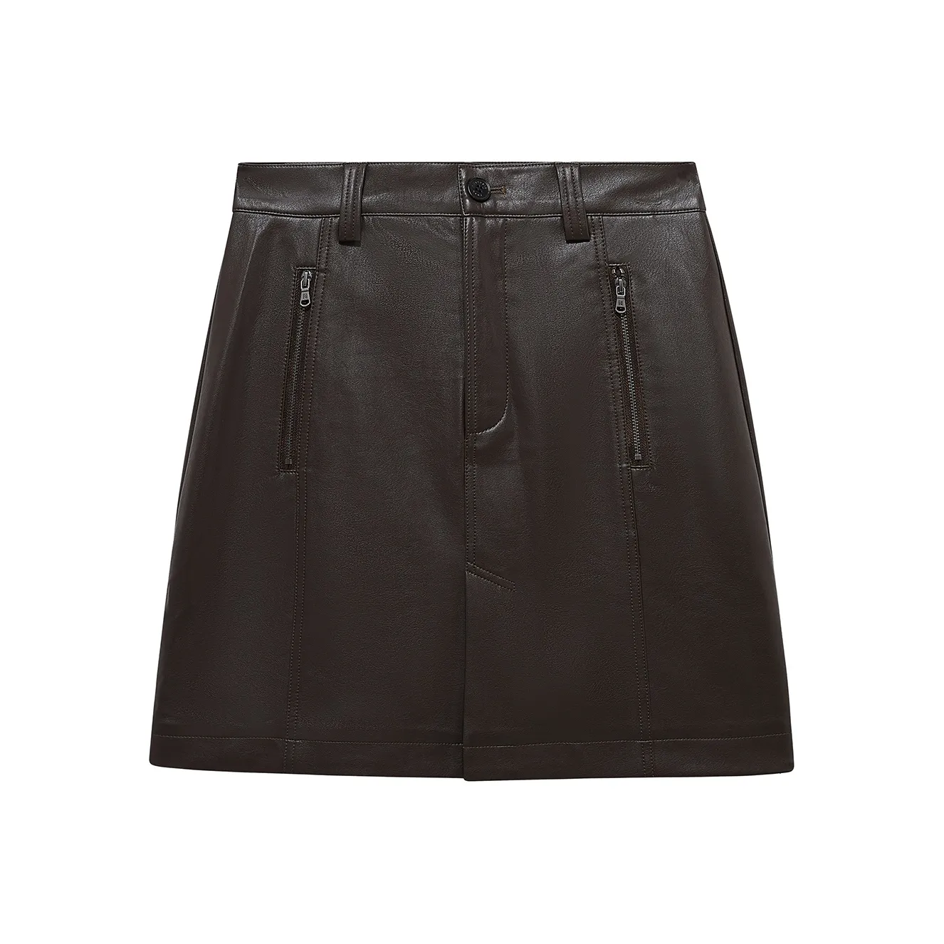 NANS STUDIO Leather Short Skirts Women's