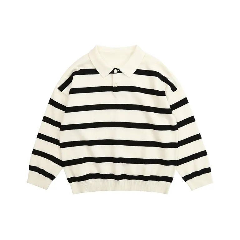 Pure and Good Поло Черно-белые полосы Детское