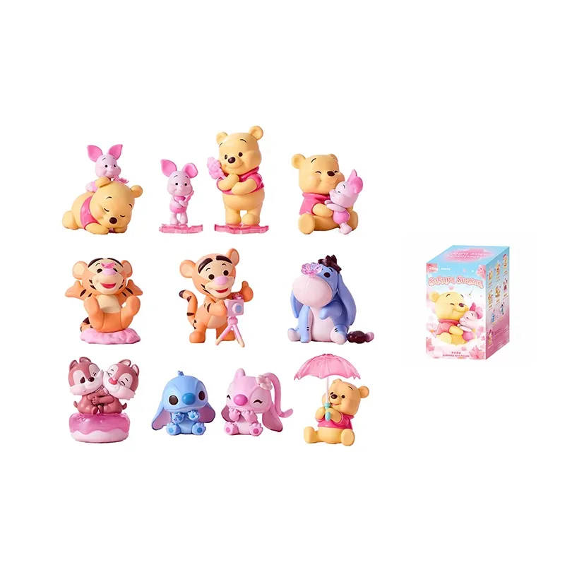 Miniso X Disney Винни Тиггер Свинка Стич Иа-Иа Ангел Чип и Дейл Весна Мед Слова Коллекция Слепые коробки