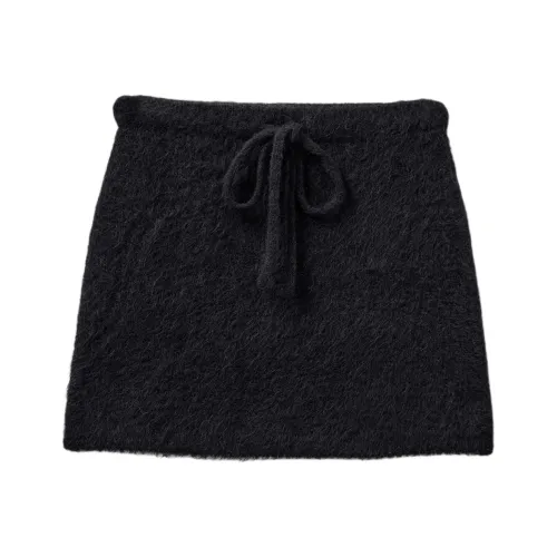 The. garment Черная женская повседневная короткая юбка