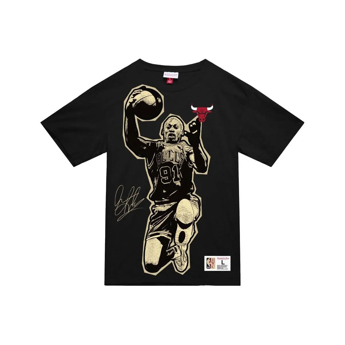 MITCHELL NESS SU25 100% хлопок T-рубашка мужская черная