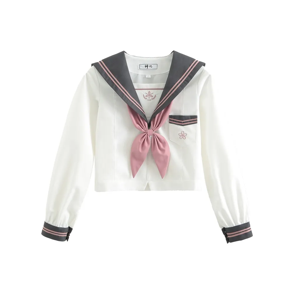 SHENBEI JK UNIFORM Женская Северная сакура Серый Белый