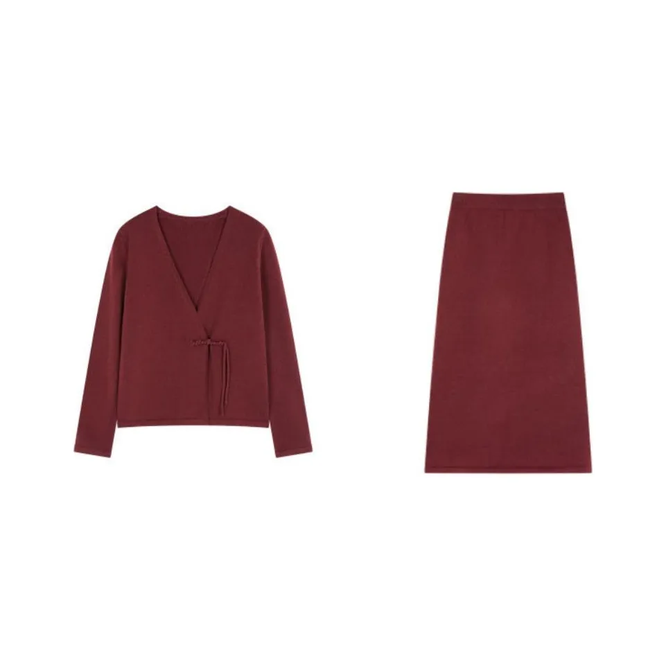 Mo Han Yi Mei Комплект с юбкой Женские Красный