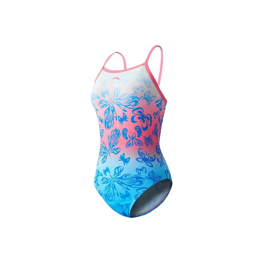 Anta One-piece Swimsuit Women's Pure White/Butterfly Rose Pink/Light Butterfly Blue