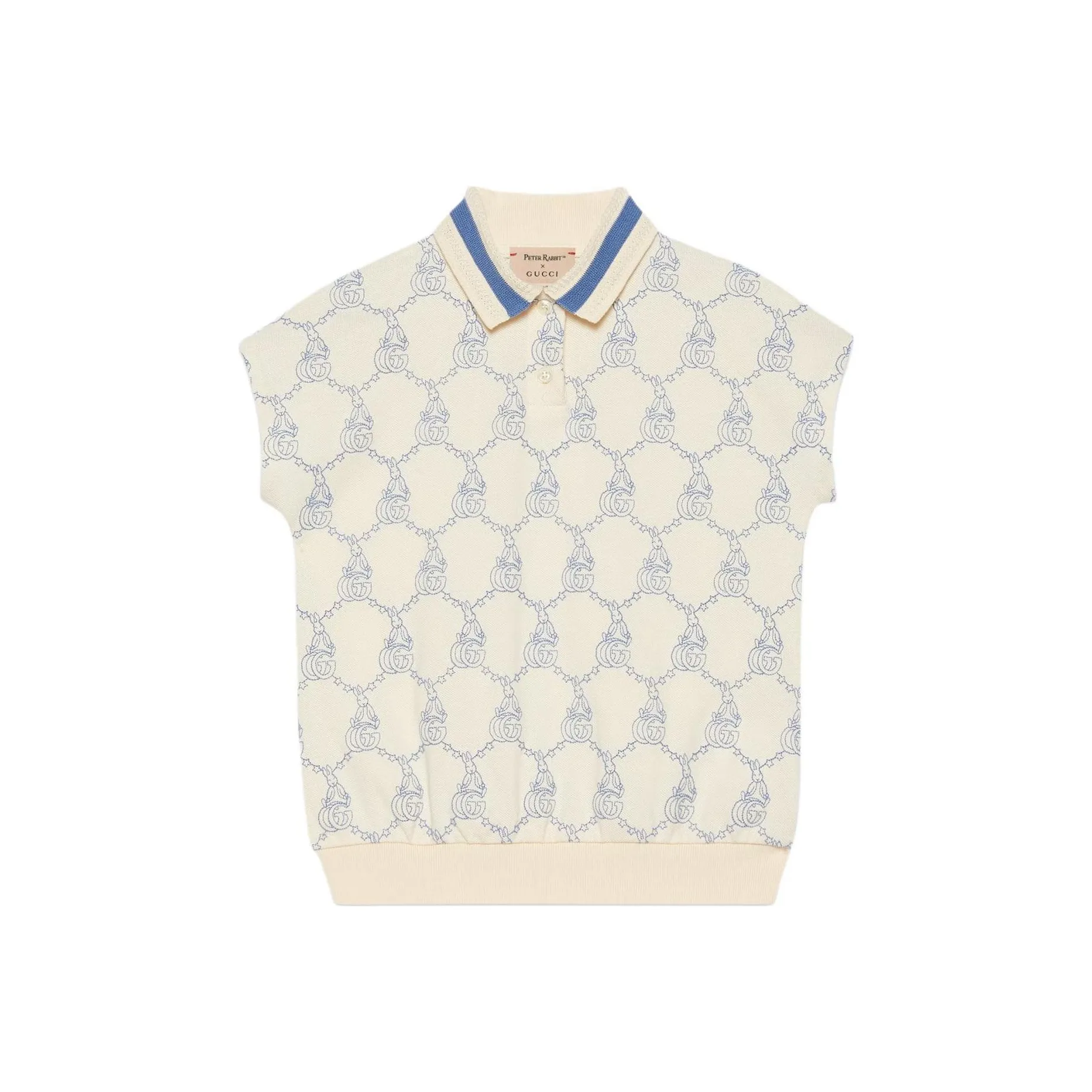 GUCCI x Peter Rabbit T-рубашка SS24 Айвори для малышей