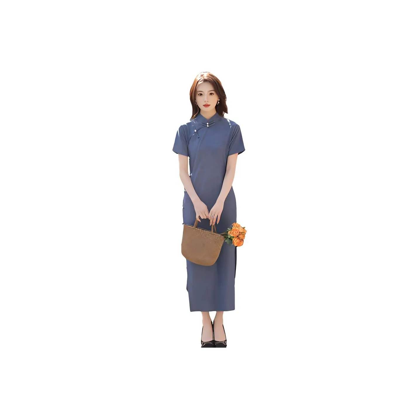 Red Colored Clothes Cheongsam Women's Republican Style