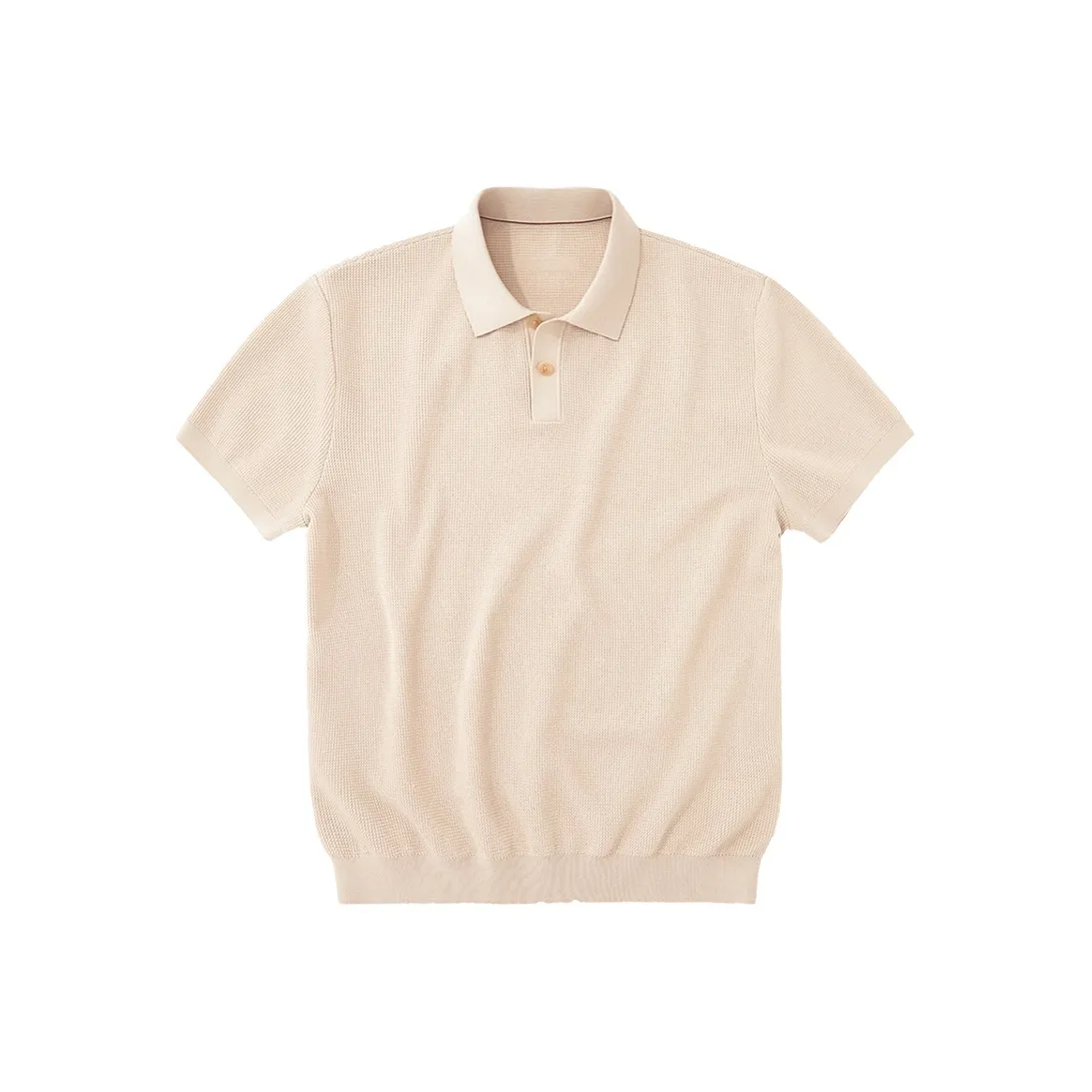 Mr.Bu Polo Shirt Men's Elegant Beige Apricot
