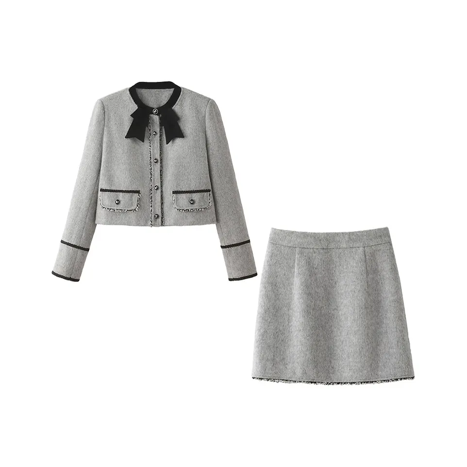 Cypress House Комплект с юбкой Женские Светло-серый