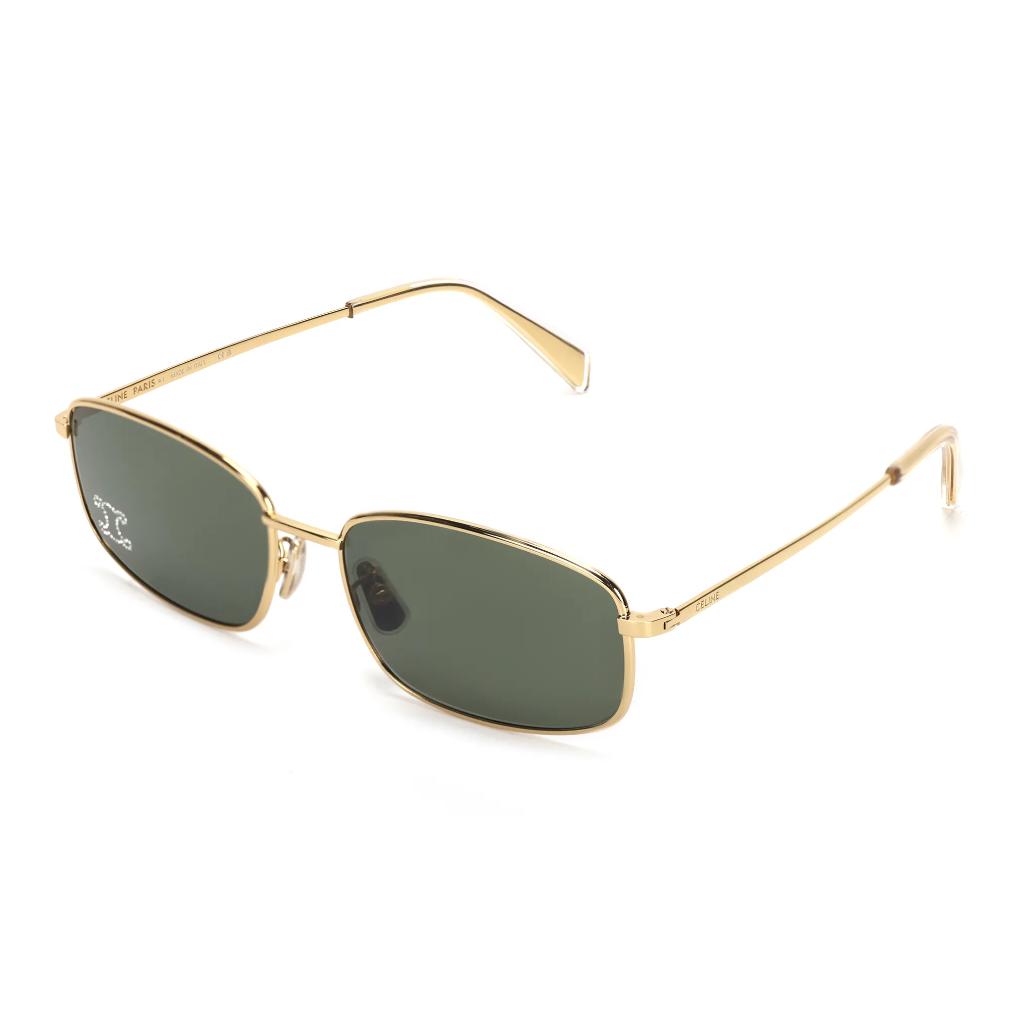 CELINE Triomphe Rhinestone 02 Sunglasses In Metal With Crystals