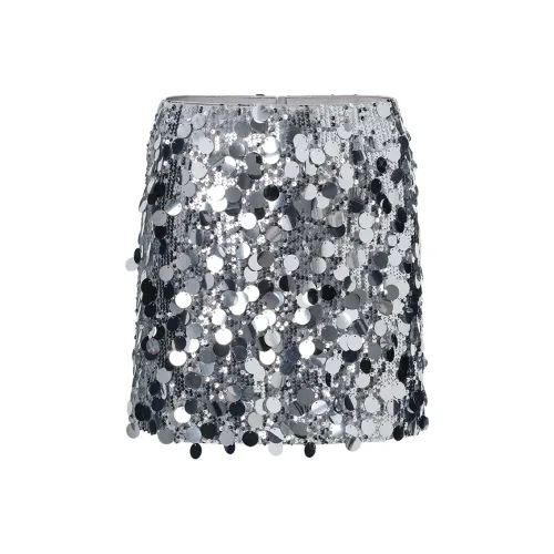 TAMMY TANGS Серебряные Женские Повседневные Короткие Юбки