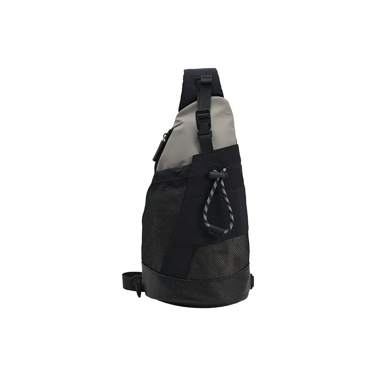 URBAN REVIVO Fabric Sling Bag Men's Black