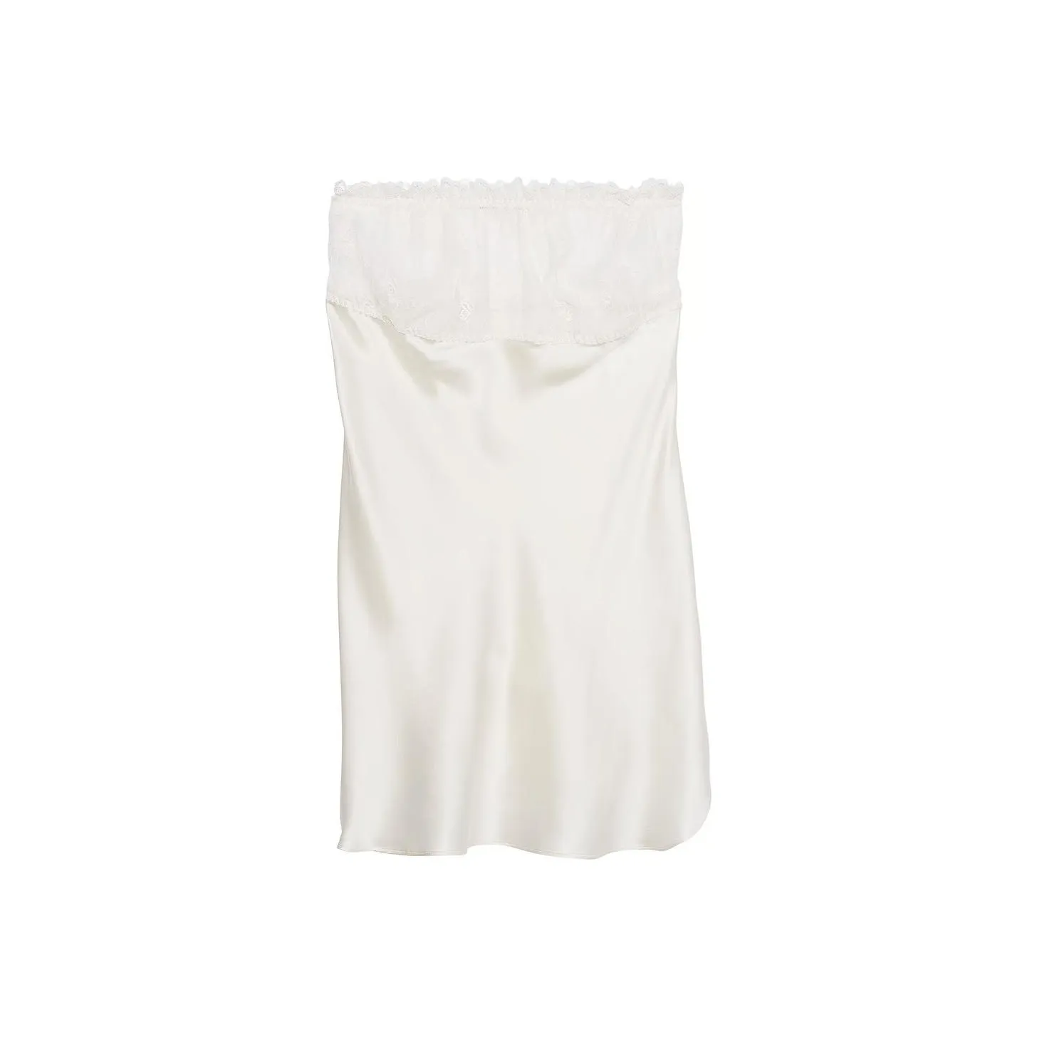 Victoria's Secret PINK/VICTORIA'SSECRET/VSArchives Silk Strapless Slip/CW Casual Long Skirts Women's Coconut White
