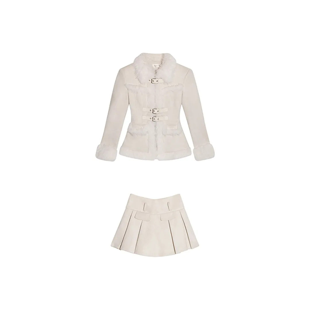 Qiuerle Skirt Set Women's White