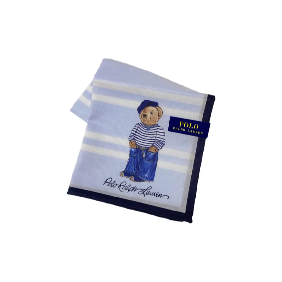 Шарфы из шелка Polo Ralph Lauren унисекс светлый синий