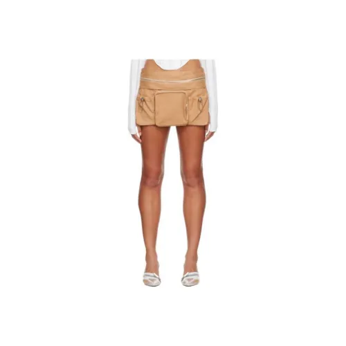 DION LEE Хаки Женские Повседневные Короткие Юбки