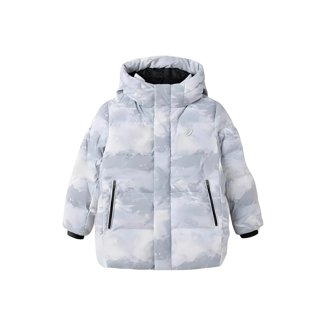 Asics Пуховик Серый Белый Подростки