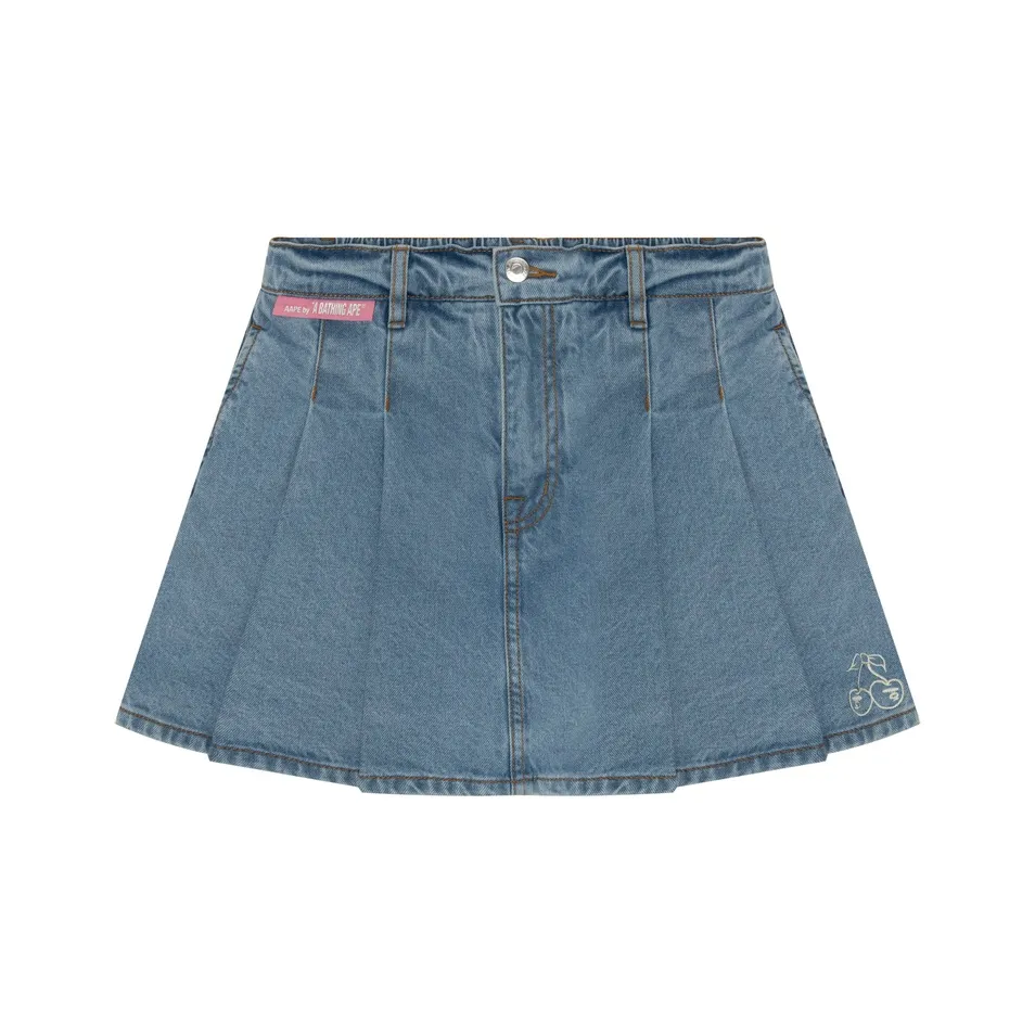 Aape Denim Short Skirts Women's Blue