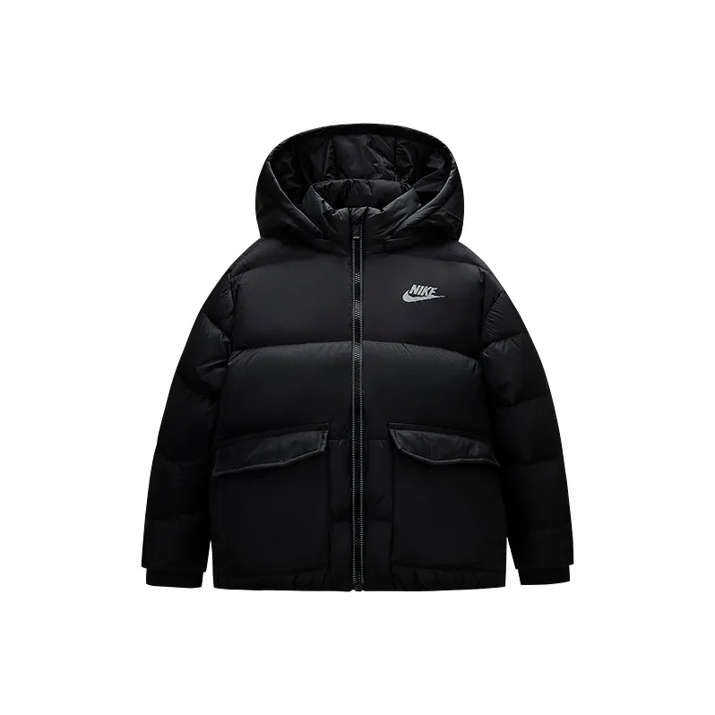 nike Пуховик Глубокий Черный Подростки